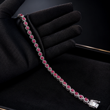 The Rosette Window Single Layer Ruby Bracelet
