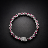 The Rosette Window Single Layer Ruby Bracelet