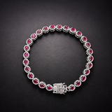 The Rosette Window Single Layer Ruby Bracelet