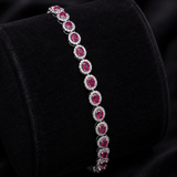 The Rosette Window Single Layer Ruby Bracelet