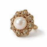 Madam Anne Pearl Centerpiece Diamond Statement Ring