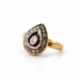 Meher Daily Wear Pear Shaped Diamond Polki Ring