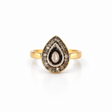 Meher Daily Wear Pear Shaped Diamond Polki Ring