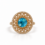 Nur-E-Jahan Blue Topaz Statement Ring