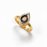 Swarn Daily Wear Pear Shaped Diamond Polki Ring