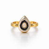 Swarn Daily Wear Pear Shaped Diamond Polki Ring