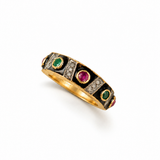 Kashi Chrome Tone Diamond Band Ring