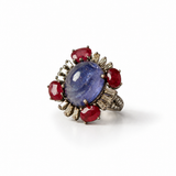 Baavri Ruby & Diamond Statement Ring