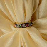 Kashi Chrome Tone Diamond Band Ring
