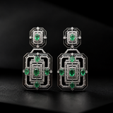 Mayasabha Emerald Chamber Diamond Earrings