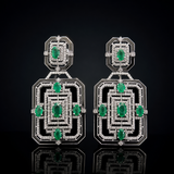 Mayasabha Emerald Chamber Diamond Earrings