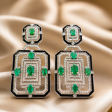 Mayasabha Emerald Chamber Diamond Earrings