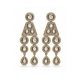 Paro Vilasini Diamond And Polki Dangler Earrings