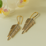 Sutra Pankh Diamond Drop Earrings