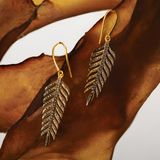 Sutra Pankh Diamond Drop Earrings