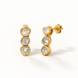 Swarn Classic Three Layer Polki Diamond Stud