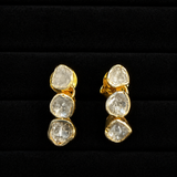 Swarn Classic Three Layer Polki Diamond Stud